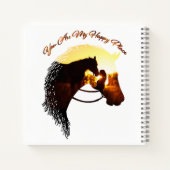 ホースユーマイハッピープレイス馬好き女性 ノートブック (裏面)