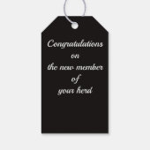 ホースユーモアのあるフォール喫煙シガーギフトラベル ギフトタグ (裏面)