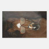 ホースユーモアのあるフォール喫煙シガーステッカー 長方形シール (正面)