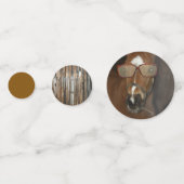 ホースユーモアのあるフォール喫煙シガーテーブル紙吹雪 コンフェッティ (正面)