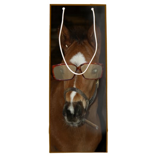 ホースユーモアのあるフォール喫煙シガーワイン抱き枕 ワインギフトバッグ