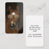 ホースユーモアのあるフォール喫煙シガー連絡カード 名刺 (正面/裏面)