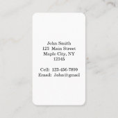 ホースユーモアのあるフォール喫煙シガー連絡カード 名刺 (裏面)