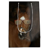 ホースユーモアのあるフォール喫煙葉巻抱き枕 ミディアムペーパーバッグ (裏面)