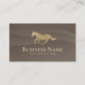 ホースライディングインストラクターポニークラブブラウンウマ科の 名刺 (正面)