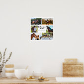 ホースライディング フォトコラージュ テンプレート 白 モダン ポスター (キッチン)