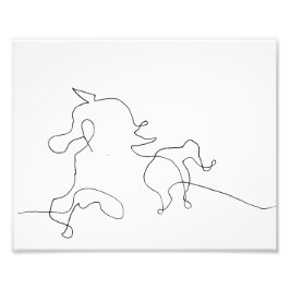 ホースラインスケッチプリント フォトプリント           