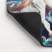 ホースラバーズホワイトマスタング&オーロラアートマウスパッド マウスパッド (コーナー)