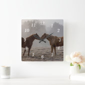ホースラブウォールクロック スクエア壁時計 (ホーム)