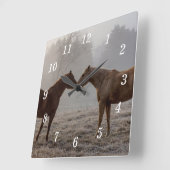 ホースラブウォールクロック スクエア壁時計 (傾斜)