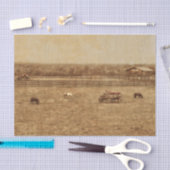 ホースランチカントリーウエスタンヴィンテージテクスチャ 薄葉紙 (クラフト)