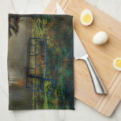 ホースランチサンライズ自然写真 キッチンタオル (四つ折り)