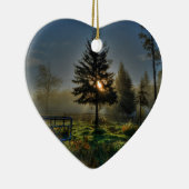 ホースランチサンライズ自然写真 セラミックオーナメント (右)