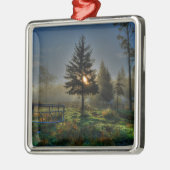 ホースランチサンライズ自然写真 メタルオーナメント (左)