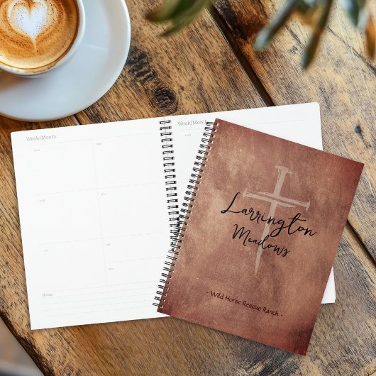 ホースランチビジネスウェスタンクロスロゴカスタマイズ プランナー手帳