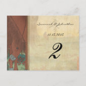 ホースランチファームロッジ結婚ズテーブルナンバーカード ポストカード (正面)