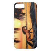 ホースランニングオンサンセットビーチ Case-Mate iPhoneケース (裏面)