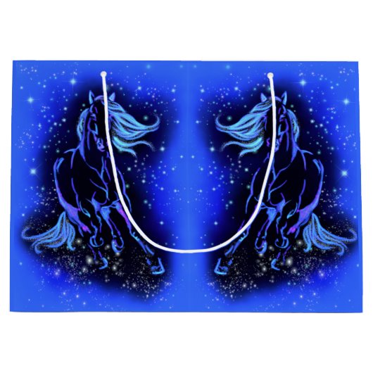 ホースランニングズアットブルースターリーナイト抱き枕 ラージペーパーバッグ (正面)