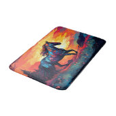 ホースランニングズオンフィールド抽象芸術アート馬好き バスマット (アングル)