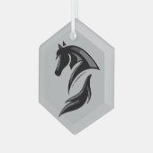 ホースリディグファームアニマルエクエストリアン ガラスオーナメント (正面左)