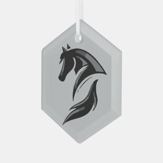 ホースリディグファームアニマルエクエストリアン ガラスオーナメント (正面左)