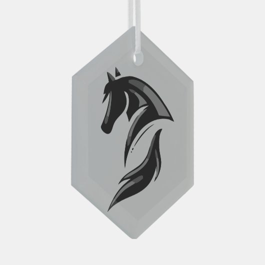 ホースリディグファームアニマルエクエストリアン ガラスオーナメント (正面右)