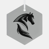 ホースリディグファームアニマルエクエストリアン ガラスオーナメント (裏面)