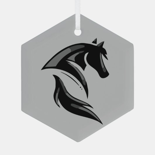 ホースリディグファームアニマルエクエストリアン ガラスオーナメント (裏面)