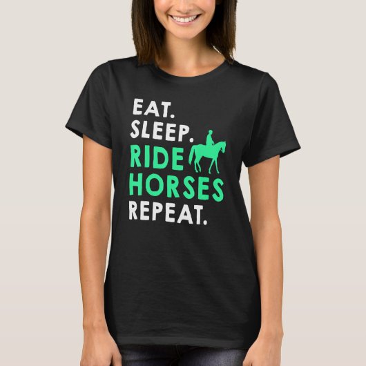 ホースリピートおもしろいライディングデザイン Tシャツ (正面)