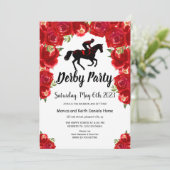 ホースレーシングダービーデイパーティの招待状 招待状 (スタンド正面)