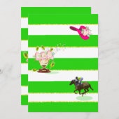 ホースレーシングダービーデイパーティの招待状 招待状 (正面/裏面)