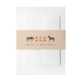 ホースレールフェンスオークツリーウェスタン結婚ズウマ 招待状ベリーバンド (正面例)