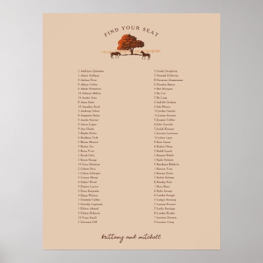 ホースレールフェンスオークホース ポスター (正面)