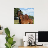 ホースロイヤルプリント-24x20 – 小さクリックい方向け ポスター (ホームオフィス)