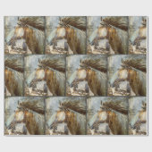 ホースワイルドマスタングカントリーウエスタンカウボーイ ラッピングペーパー (フラット)