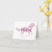 ホースワードクラウドユニークデザインパーソナライズされた カード (黄色い花)