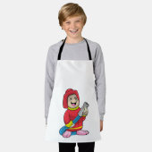 ホース付きホクロ消防士 エプロン (着用した状態)