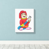 ホース付きホクロ消防士 キャンバスプリント (インサイチュ (ウッドフロア))