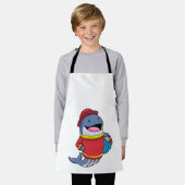 ホース付き消防士として鯨 エプロン (着用した状態)