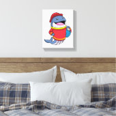 ホース付き消防士として鯨 キャンバスプリント (インサイチュ (寝室))