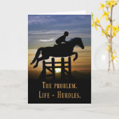 ホース勇気付けられるカード カード (黄色い花)