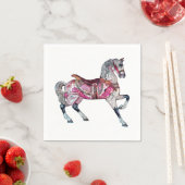 ホース回転木馬ペーパーナプキン スタンダードカクテルナプキン (インサイチュ)