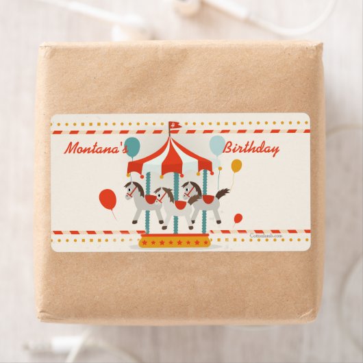 ホース回転木馬水瓶用ステッカー ラベル (インサイチュ)