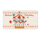 ホース回転木馬水瓶用ステッカー ラベル (正面)