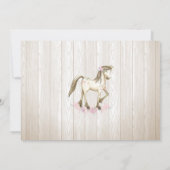 ホース女性のカーボーイガールズポニーフォトバースデーパーティー 招待状 (裏面)