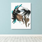 ホース威厳のあるバイビハレ キャンバスプリント (インサイチュ (ウッドフロア))