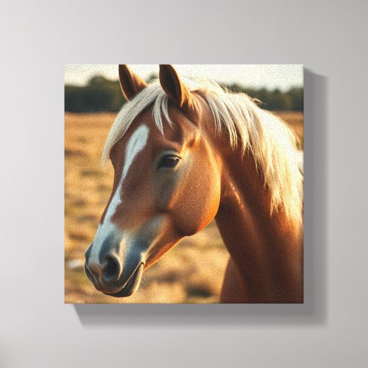 ホース威厳のあるポートレート キャンバスプリント (正面)