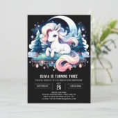 ホース威厳のあるモダン誕生日 招待状 (スタンド正面)