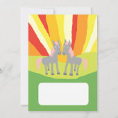 ホース婚約パーティかわいいウマ科のお祝い 招待状 (裏面)