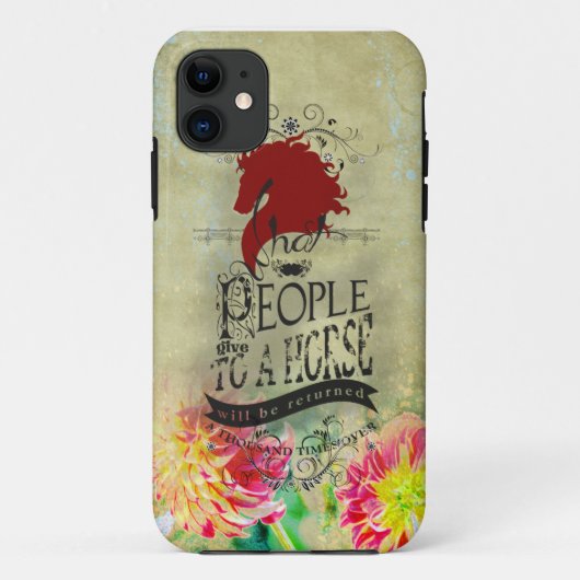 ホース引用文- iPhoneケース Case-Mate iPhoneケース (裏面)